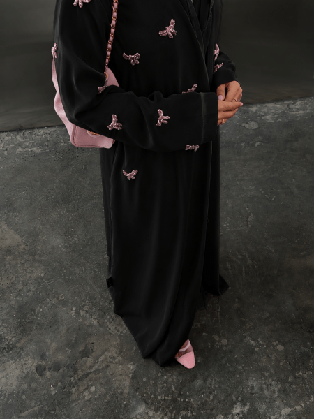 Pink bows - Black